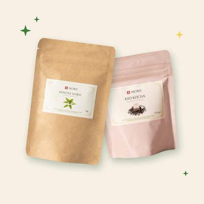 Beginner's Journey — Morii sencha and Kyoto black tea pouches