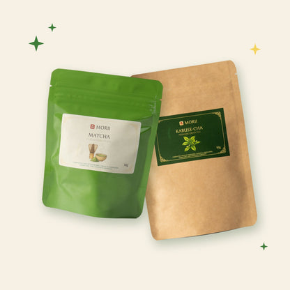 Morning Energy bundle — Morii matcha 30 g and kabusecha 50 g pouches