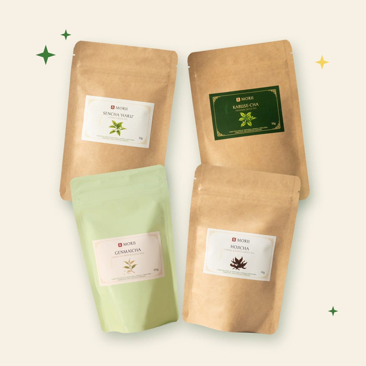Taste of Kyoto — four Morii loose-leaf tea pouches